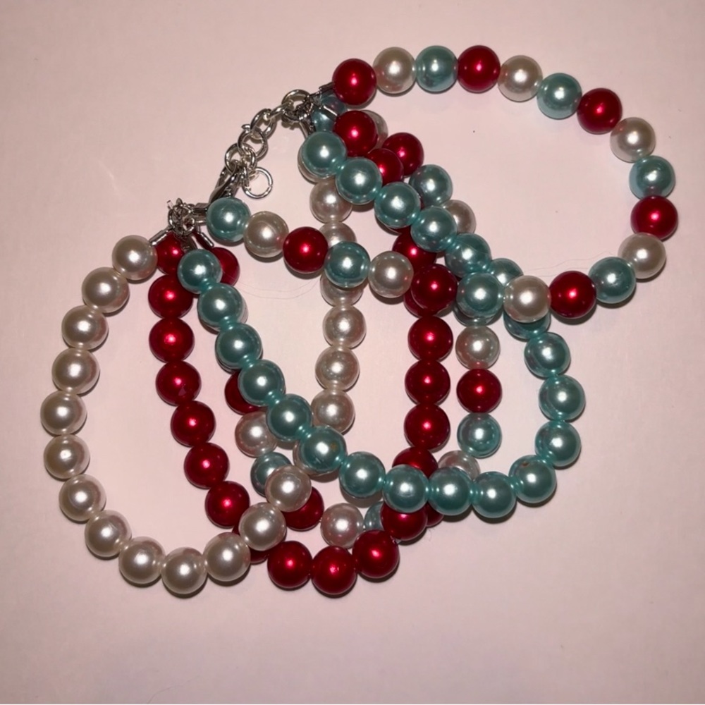 Red white and blue bracelet
